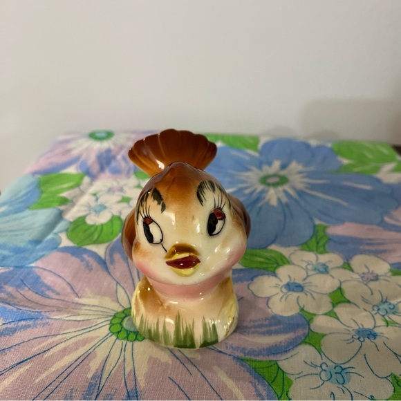 Vintage Lefton Norcrest bird Salt & Pepper shaker set Anthropomorphic rare - Picture 9 of 13